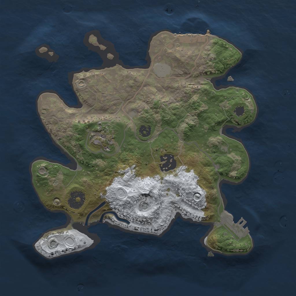 Rust Map: Procedural Map, Size: 2500, Seed: 88462785, 10 Monuments