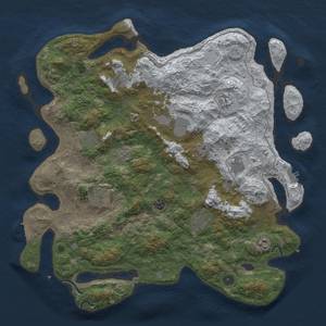 Thumbnail Rust Map: Procedural Map, Size: 4500, Seed: 9275, 19 Monuments