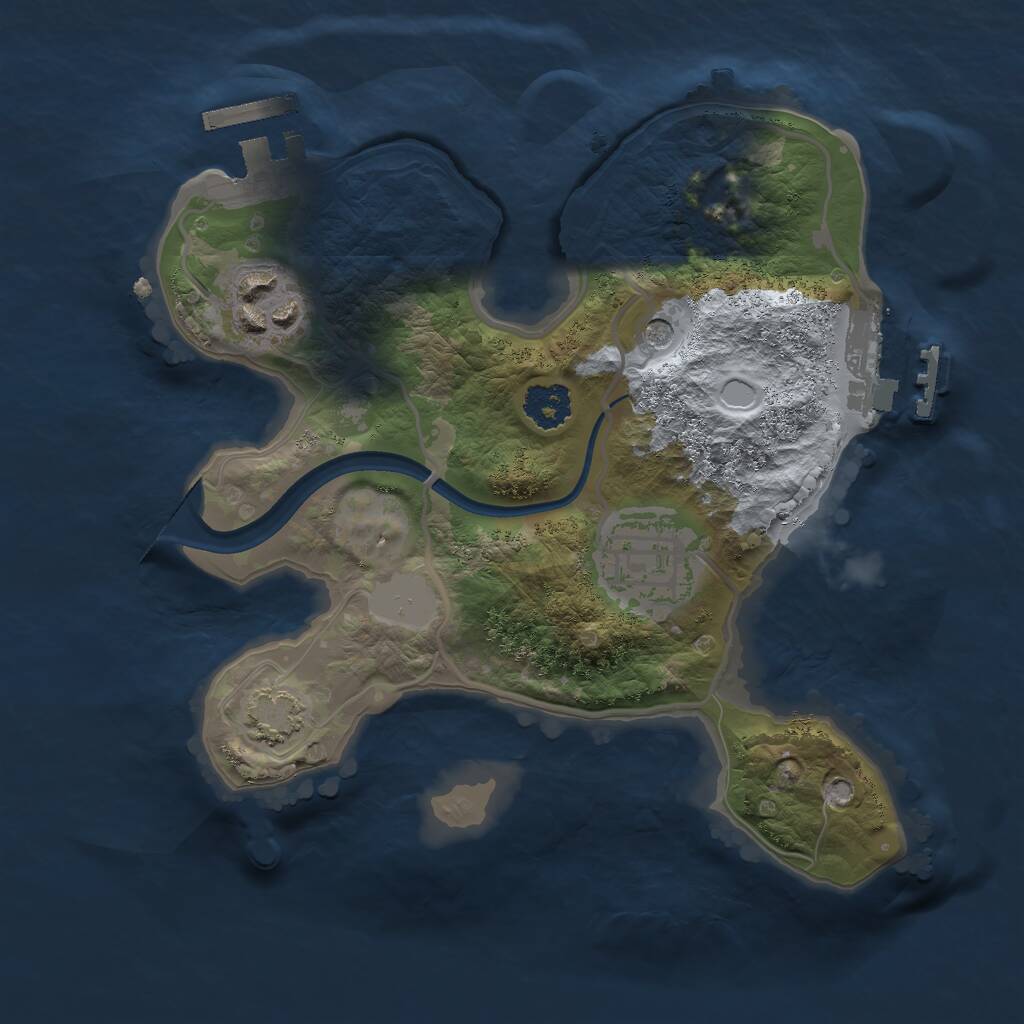 Rust Map: Procedural Map, Size: 2200, Seed: 1536093844, 7 Monuments