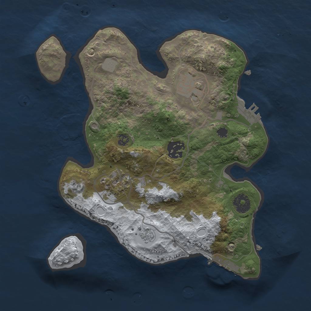 Rust Map: Procedural Map, Size: 2584, Seed: 6738, 11 Monuments