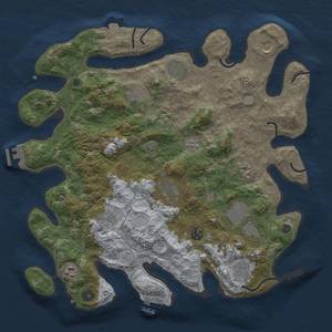 Thumbnail Rust Map: Procedural Map, Size: 4000, Seed: 592, 19 Monuments