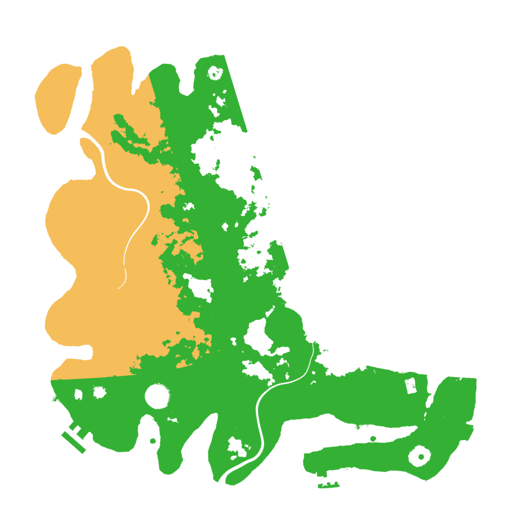 Biome Rust Map: Procedural Map, Size: 3700, Seed: 612455219