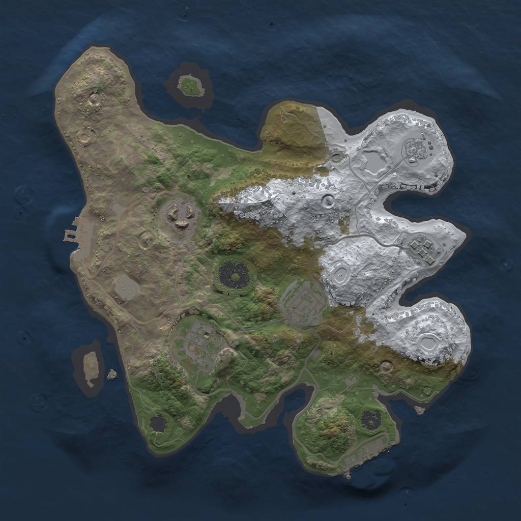 Rust Map: Procedural Map, Size: 2650, Seed: 108042022, 12 Monuments
