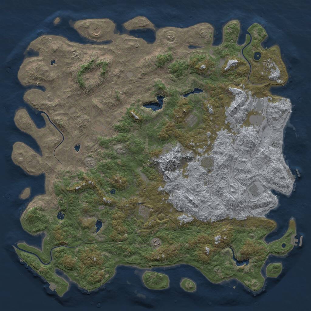 Rust Map: Procedural Map, Size: 6000, Seed: 179702, 17 Monuments