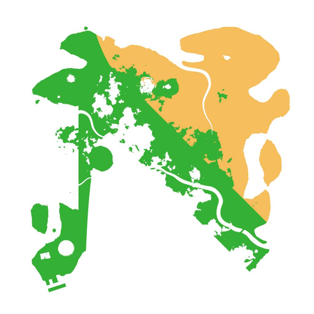 Biome Rust Map: Procedural Map, Size: 3500, Seed: 43695