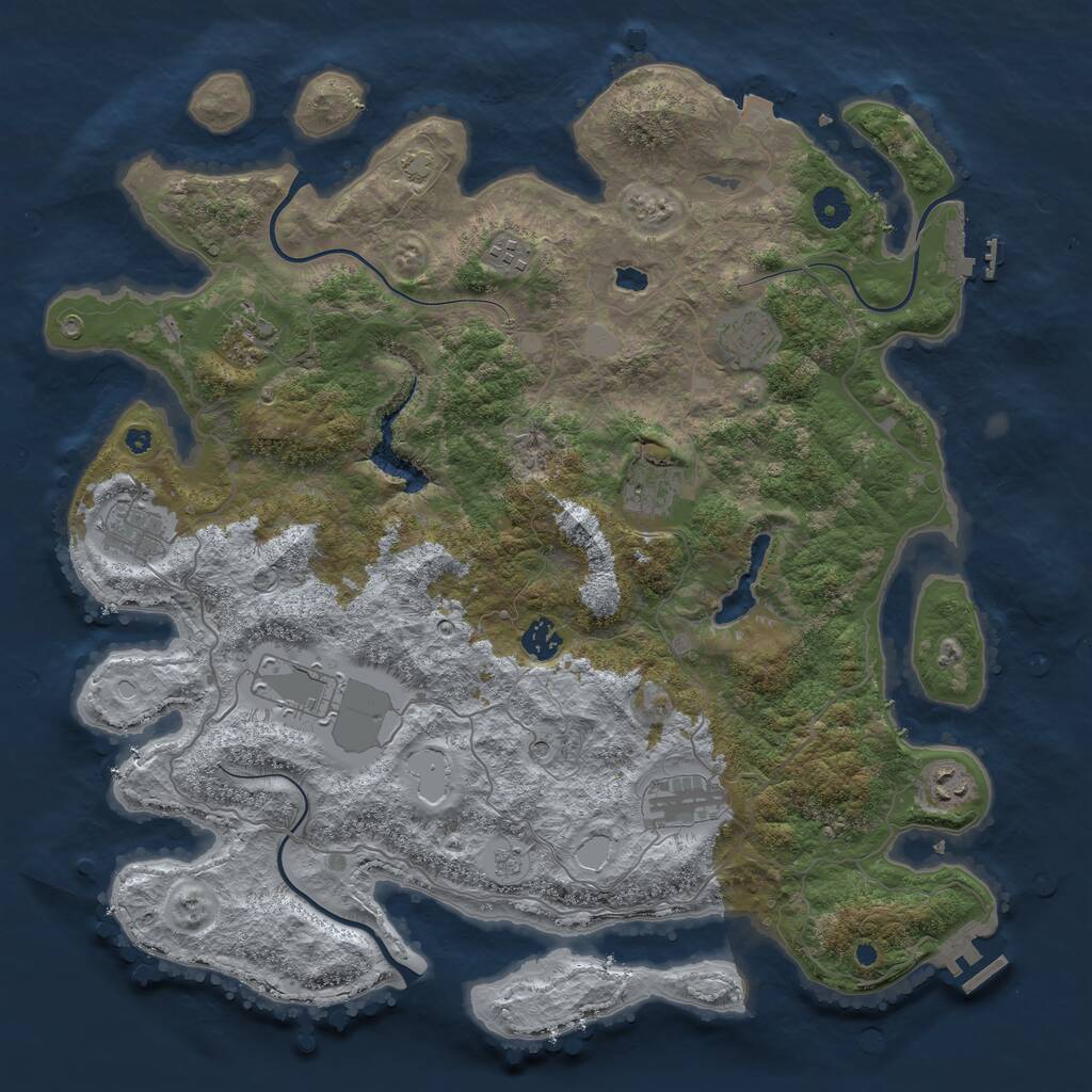 Rust Map: Procedural Map, Size: 4200, Seed: 2499, 15 Monuments