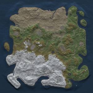 Thumbnail Rust Map: Procedural Map, Size: 4600, Seed: 2147483647, 20 Monuments