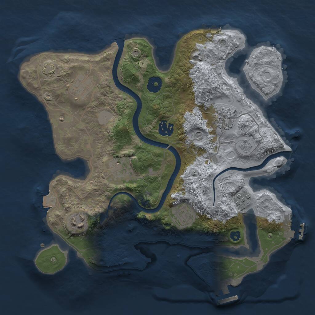 Rust Map: Procedural Map, Size: 3000, Seed: 54783, 13 Monuments