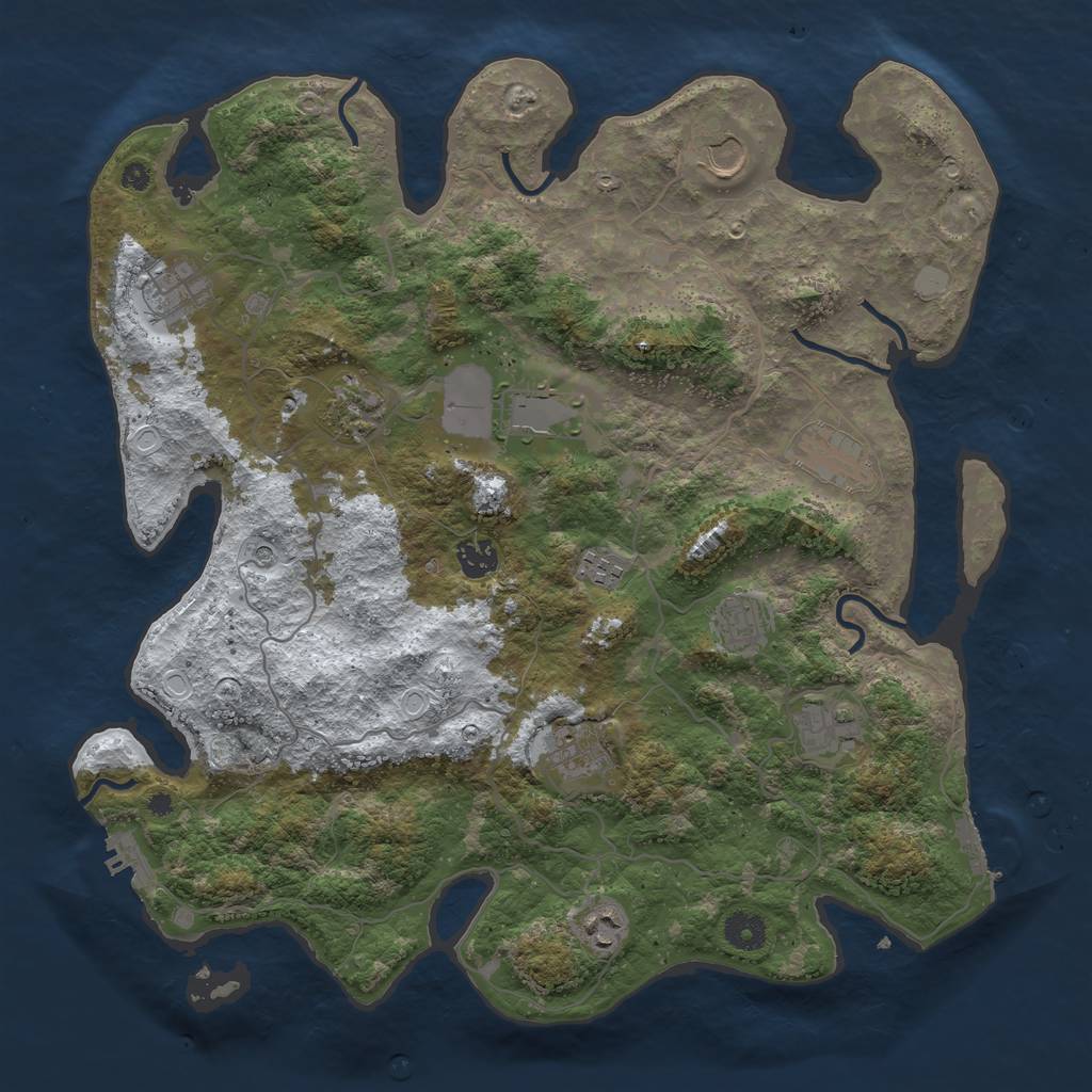 Rust Map: Procedural Map, Size: 4000, Seed: 1768938612, 19 Monuments