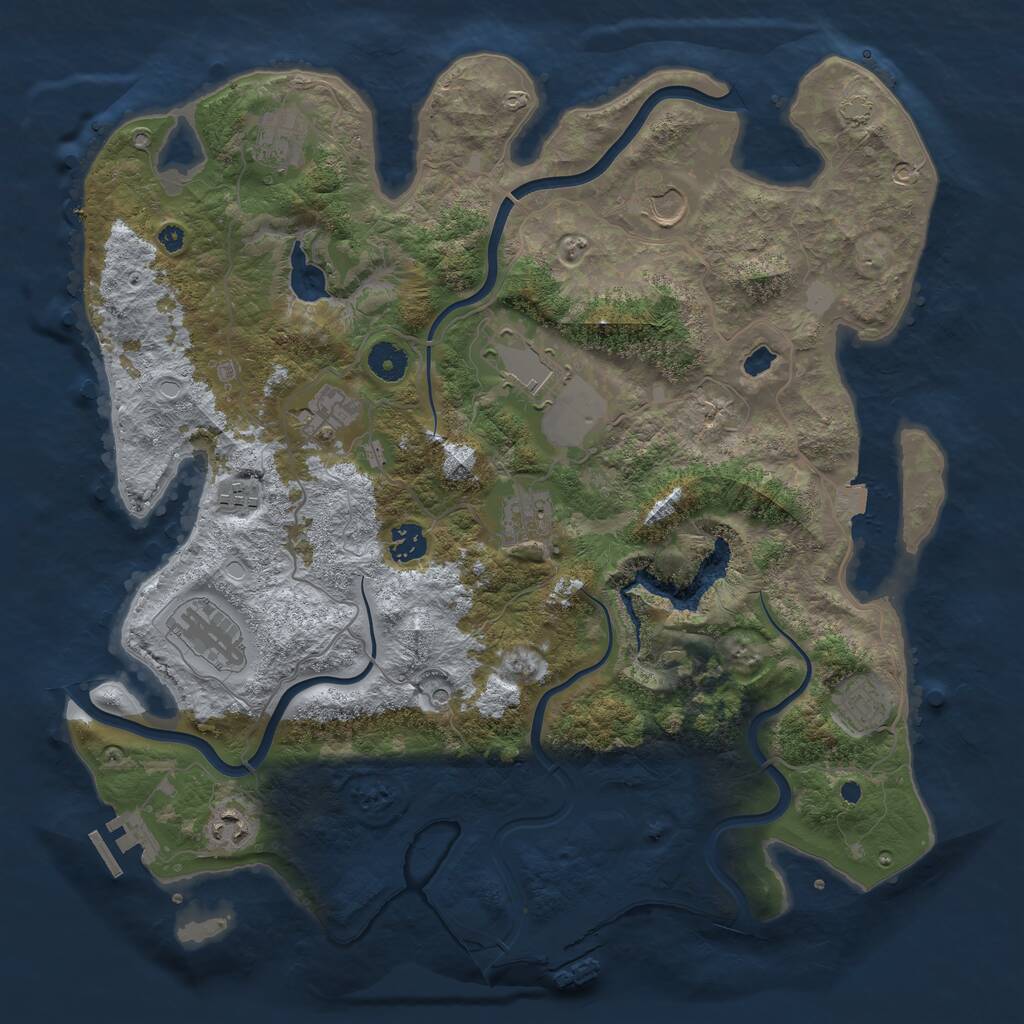 Rust Map: Procedural Map, Size: 4000, Seed: 1768938612, 15 Monuments