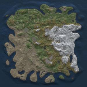 Thumbnail Rust Map: Procedural Map, Size: 4500, Seed: 181, 18 Monuments