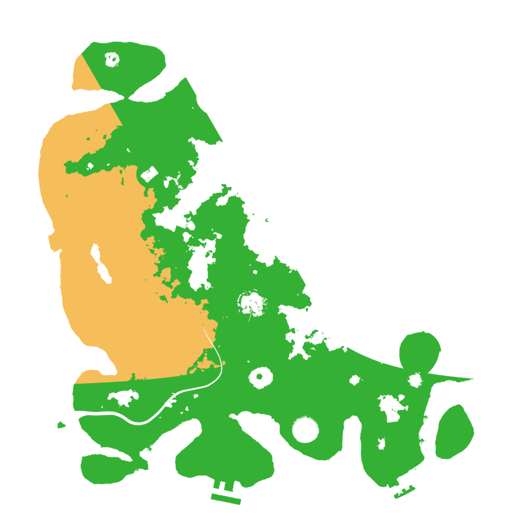 Biome Rust Map: Procedural Map, Size: 3550, Seed: 124145645