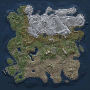 Thumbnail Rust Map: Procedural Map, Size: 4000, Seed: 133, 13 Monuments