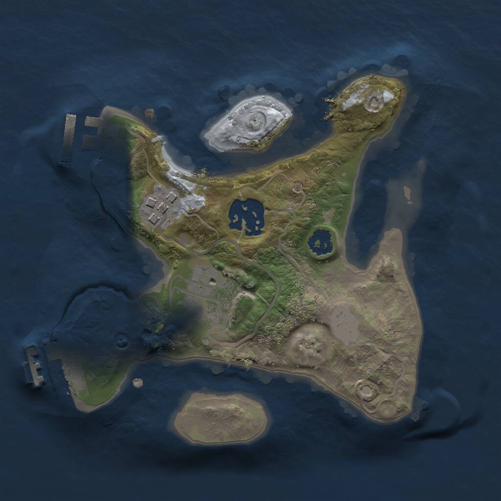 Rust Map: Procedural Map, Size: 2000, Seed: 5426, 6 Monuments