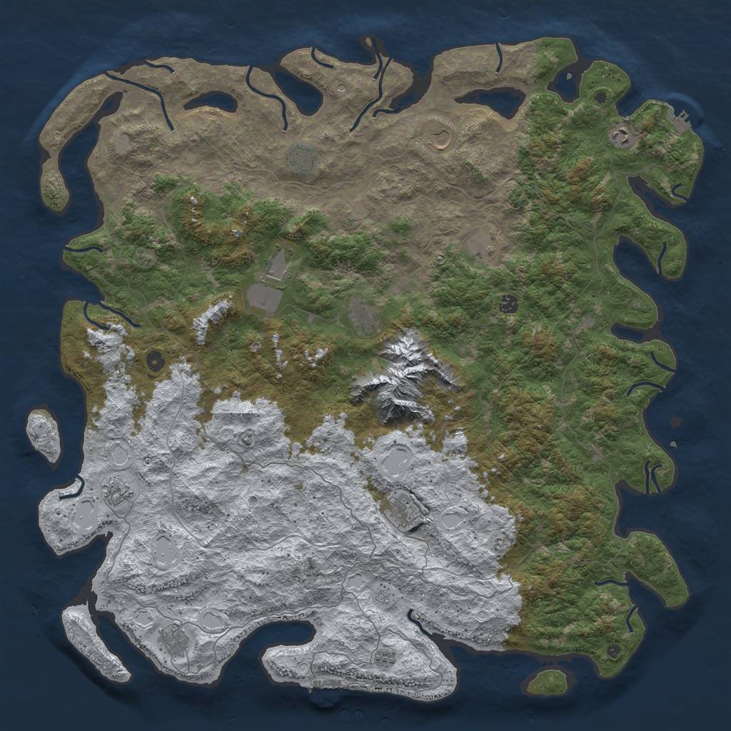 Rust Map: Procedural Map, Size: 5674, Seed: 2147483647, 20 Monuments