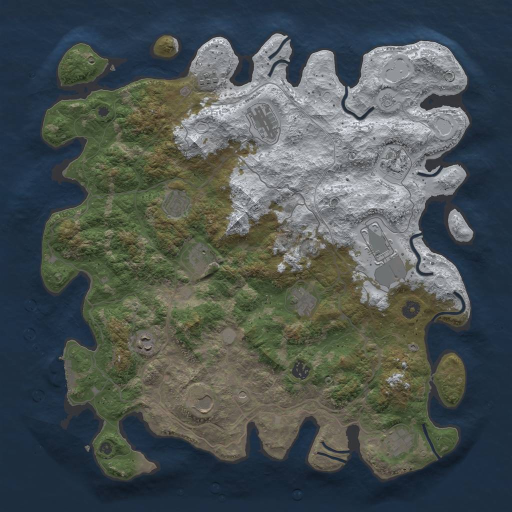 Rust Map: Procedural Map, Size: 4300, Seed: 24, 19 Monuments