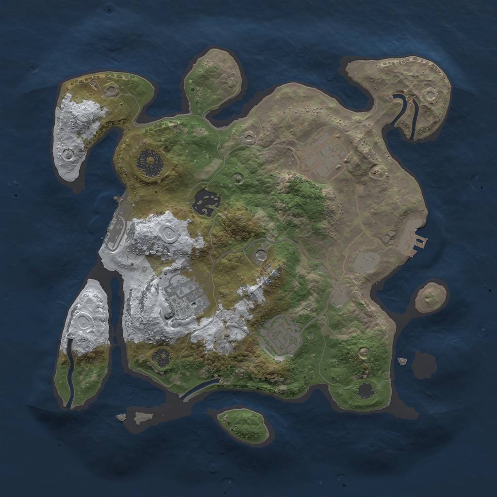 Rust Map: Procedural Map, Size: 2800, Seed: 405647, 12 Monuments