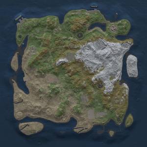 Thumbnail Rust Map: Procedural Map, Size: 4000, Seed: 98454846, 17 Monuments