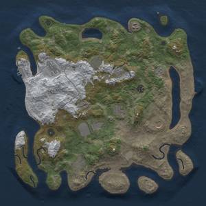 Thumbnail Rust Map: Procedural Map, Size: 4000, Seed: 3294622, 19 Monuments