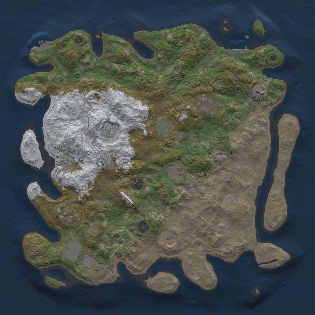 Rust Map: Procedural Map, Size: 4250, Seed: 8008135, 19 Monuments