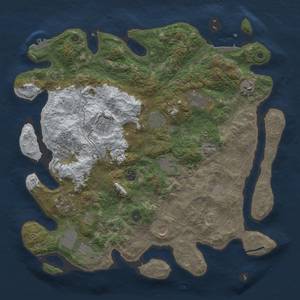 Thumbnail Rust Map: Procedural Map, Size: 4250, Seed: 8008135, 19 Monuments