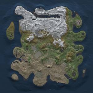 Thumbnail Rust Map: Procedural Map, Size: 3500, Seed: 715, 18 Monuments