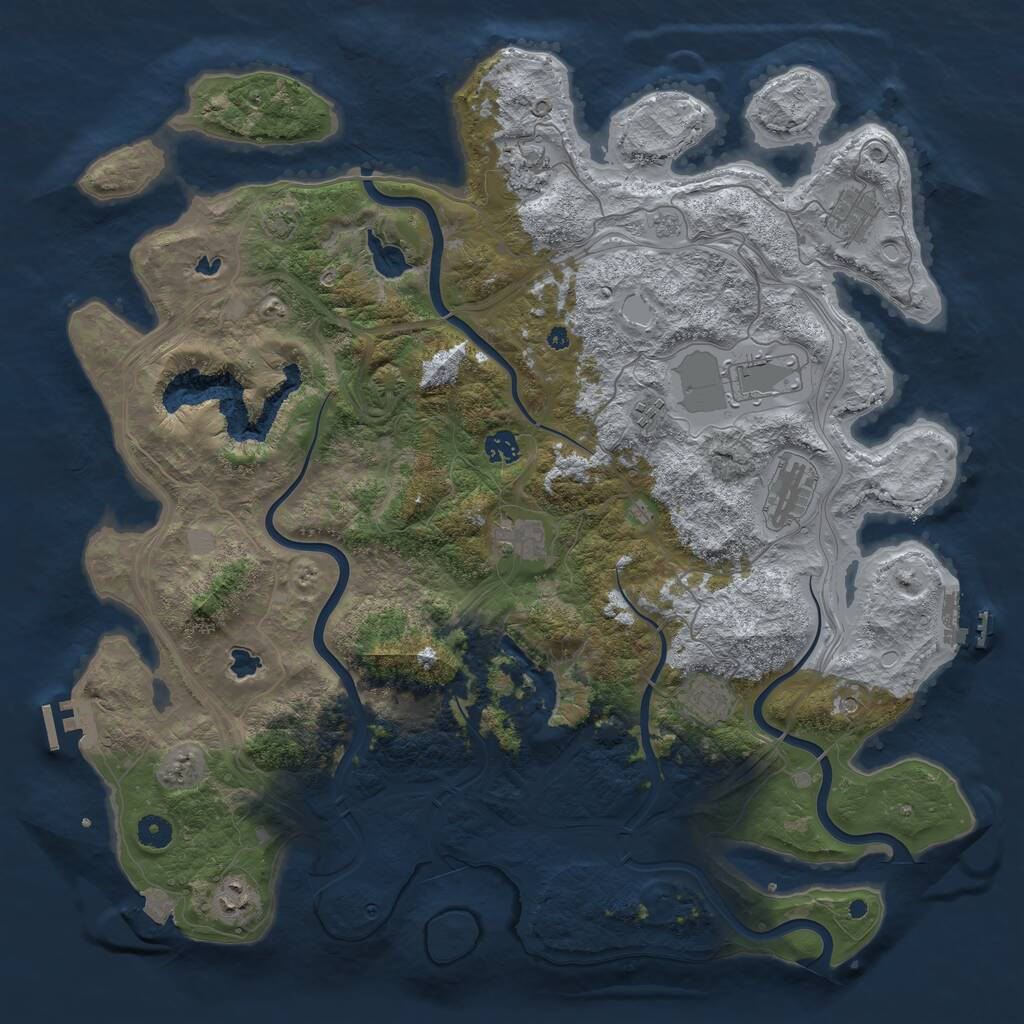 Rust Map: Procedural Map, Size: 4500, Seed: 2131968, 15 Monuments