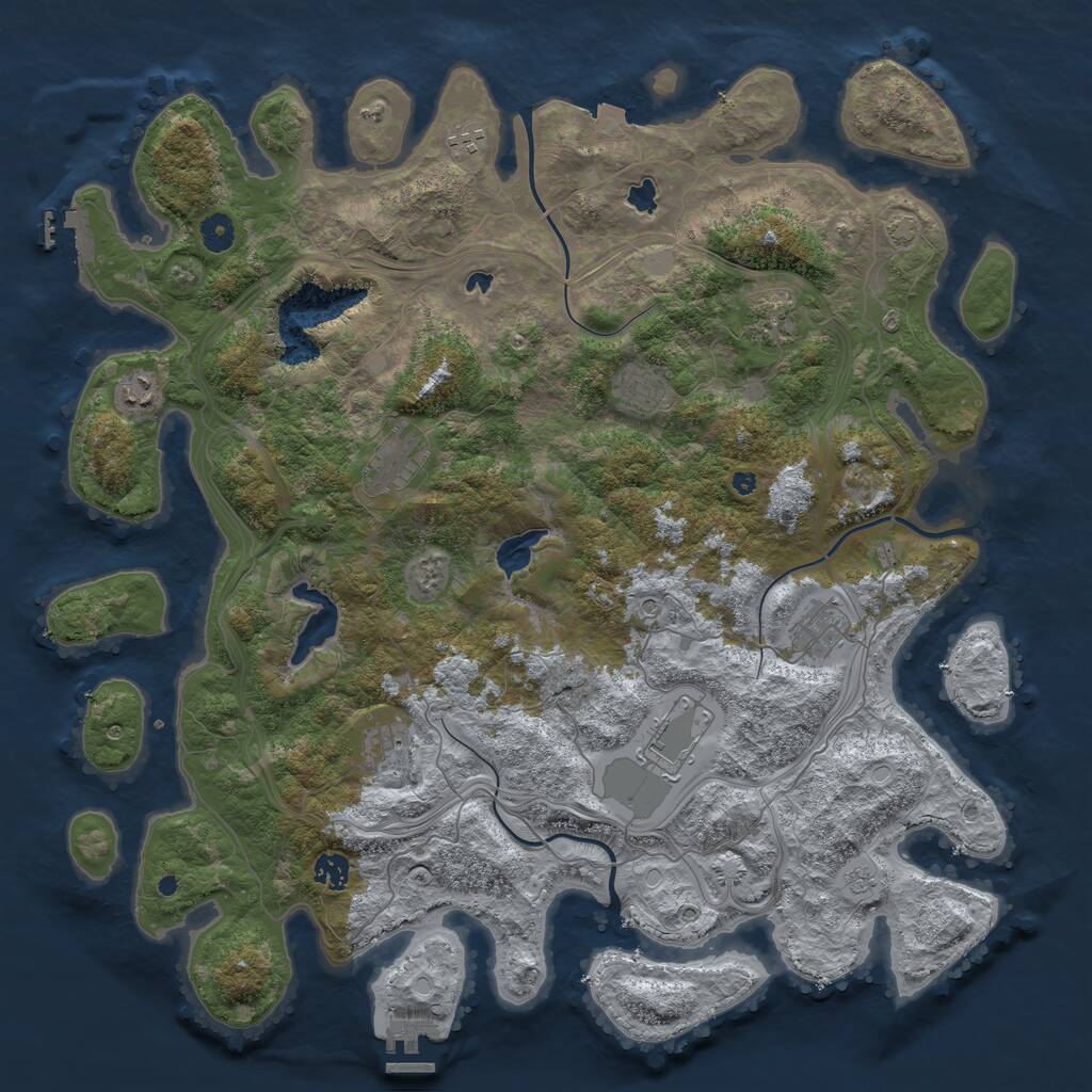 Rust Map: Procedural Map, Size: 4500, Seed: 5299397, 15 Monuments