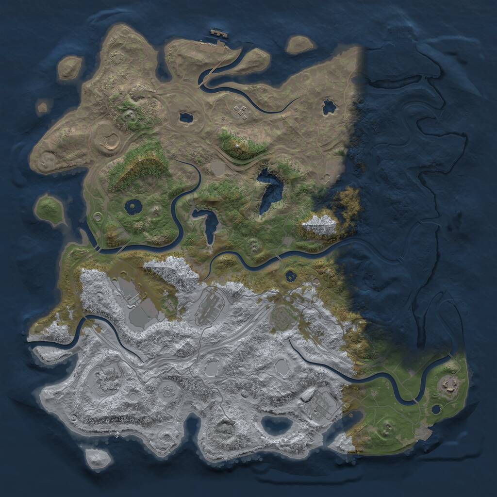 Rust Map: Procedural Map, Size: 4500, Seed: 6065500, 15 Monuments