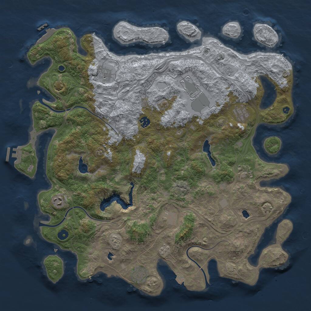 Rust Map: Procedural Map, Size: 4500, Seed: 1779967, 15 Monuments