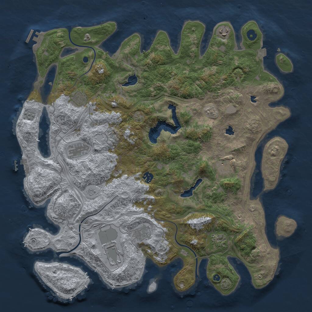 Rust Map: Procedural Map, Size: 4500, Seed: 5324819, 15 Monuments
