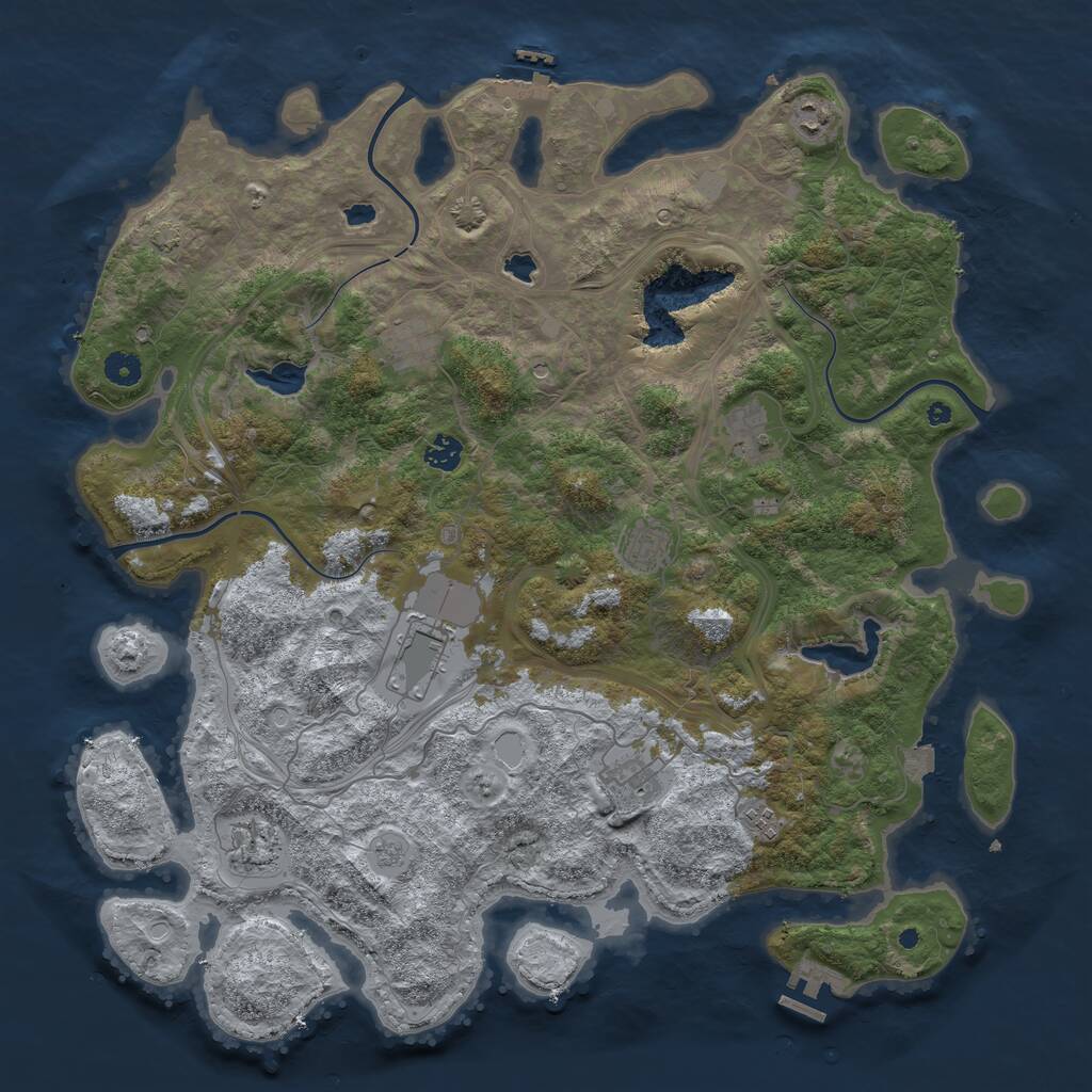 Rust Map: Procedural Map, Size: 4500, Seed: 723936, 15 Monuments