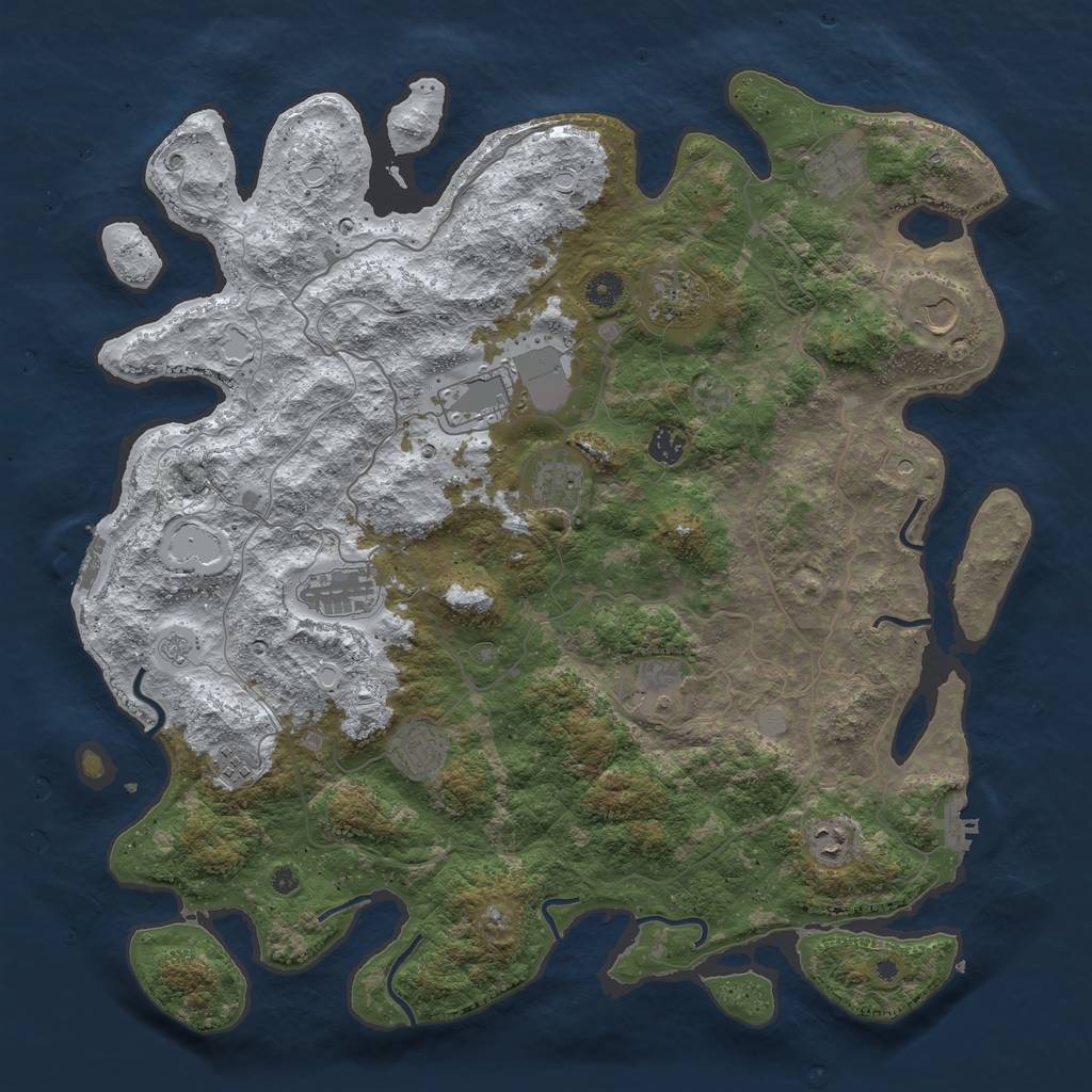 Rust Map: Procedural Map, Size: 4500, Seed: 137820, 20 Monuments