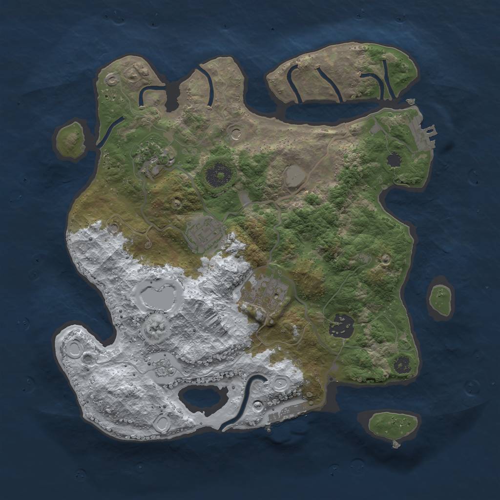 Rust Map: Procedural Map, Size: 3000, Seed: 954954954, 13 Monuments