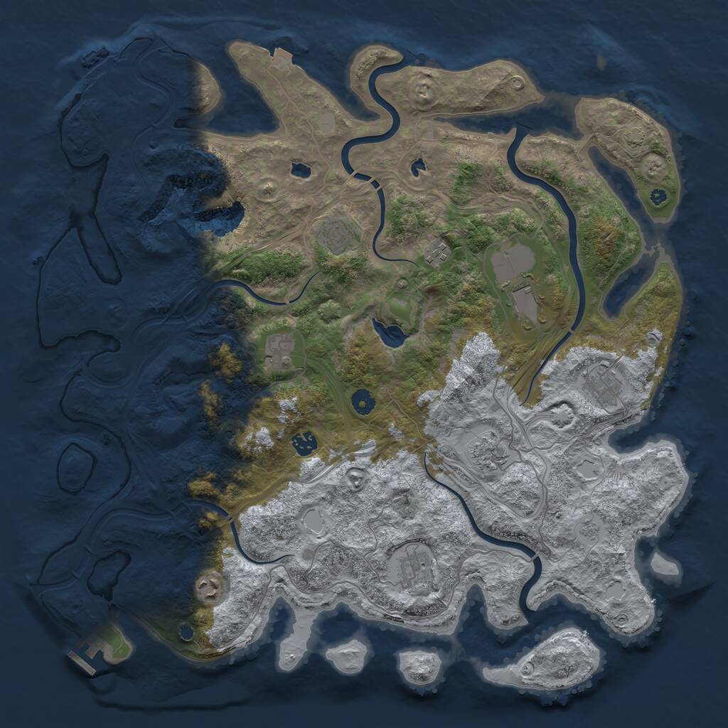 Rust Map: Procedural Map, Size: 4500, Seed: 3794543, 15 Monuments