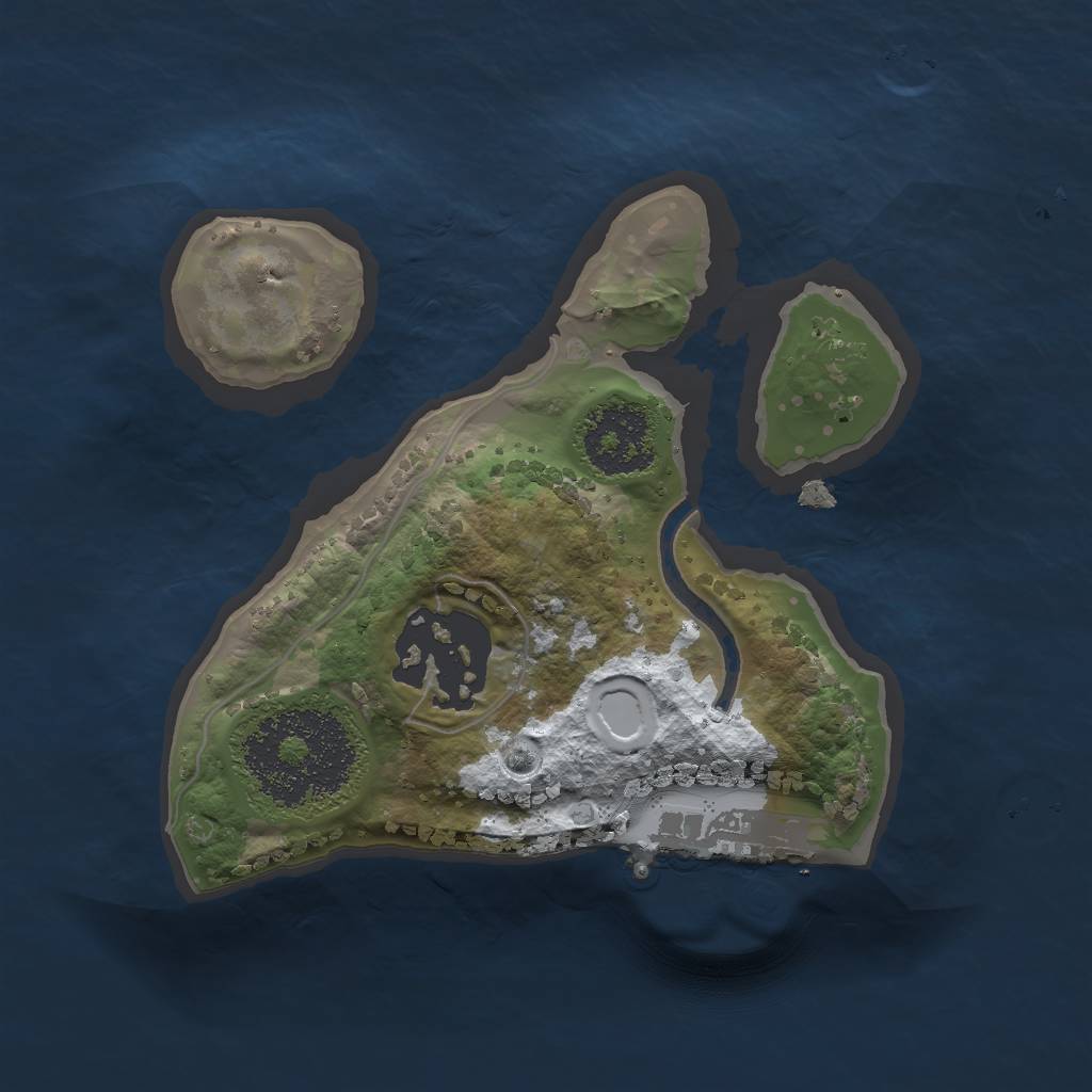 Rust Map: Procedural Map, Size: 1600, Seed: 6531, 6 Monuments