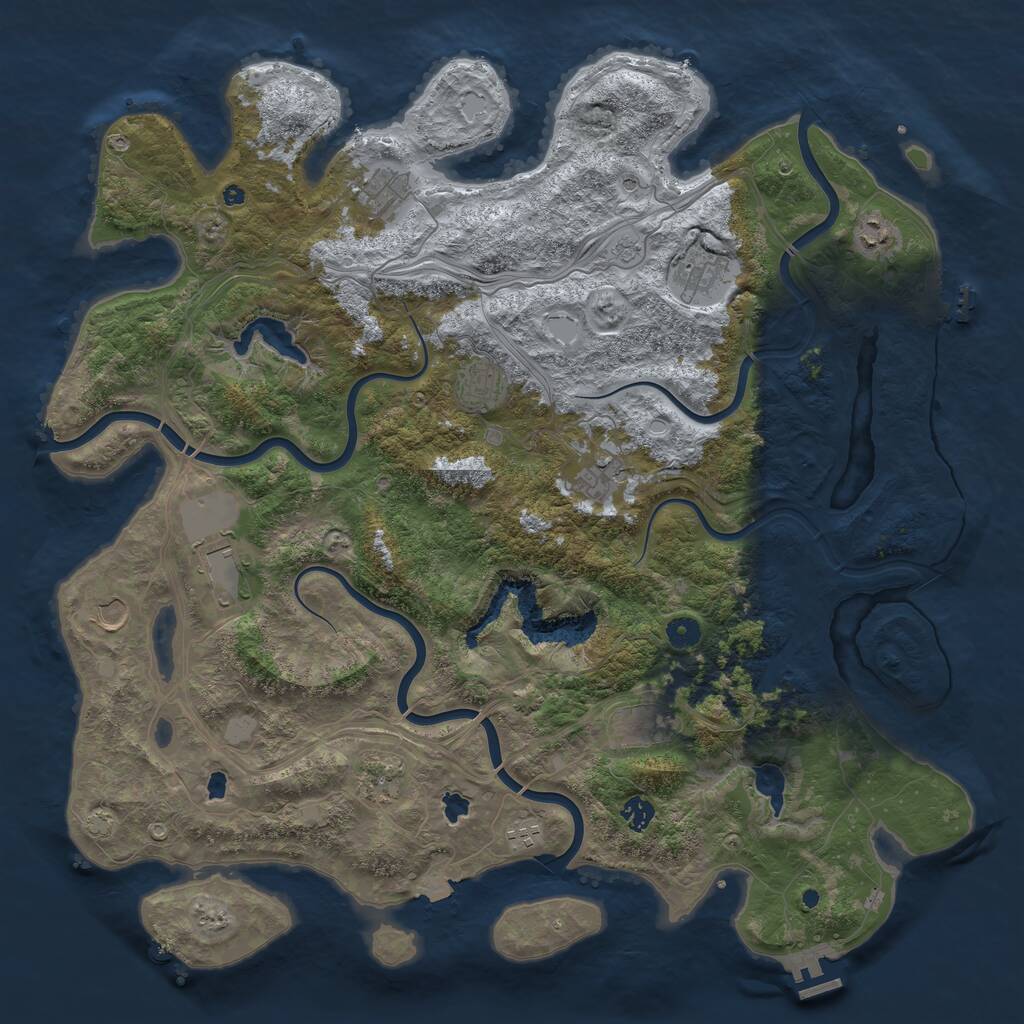 Rust Map: Procedural Map, Size: 4700, Seed: 145031139, 17 Monuments