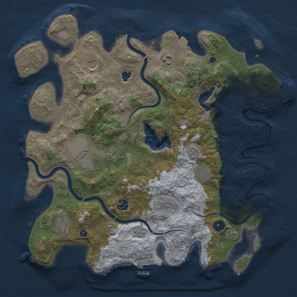 Rust Map: Procedural Map, Size: 4000, Seed: 979378401, 15 Monuments