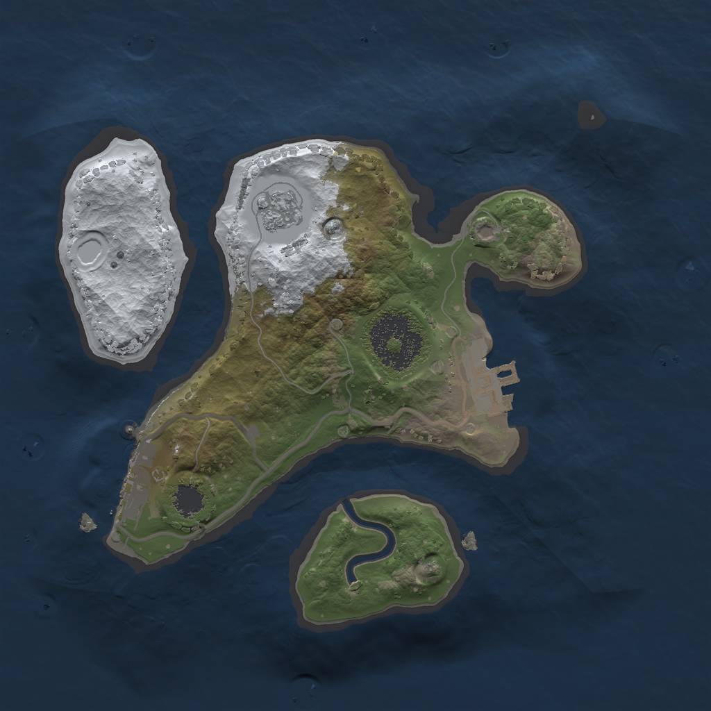 Rust Map: Procedural Map, Size: 2000, Seed: 1721505354, 8 Monuments