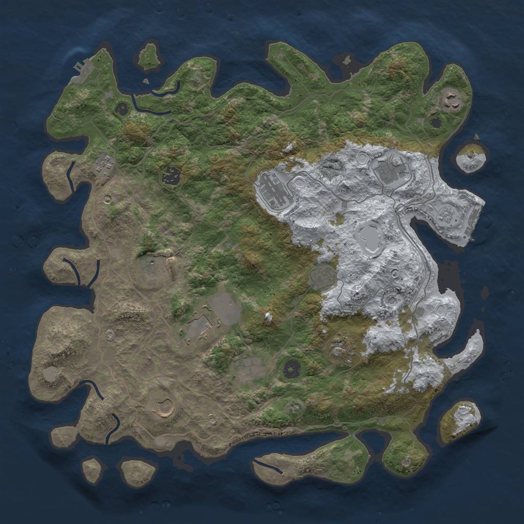 Rust Map: Procedural Map, Size: 4250, Seed: 25646642, 20 Monuments