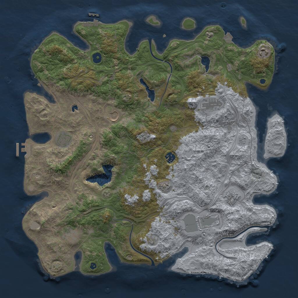 Rust Map: Procedural Map, Size: 4500, Seed: 177914499, 15 Monuments