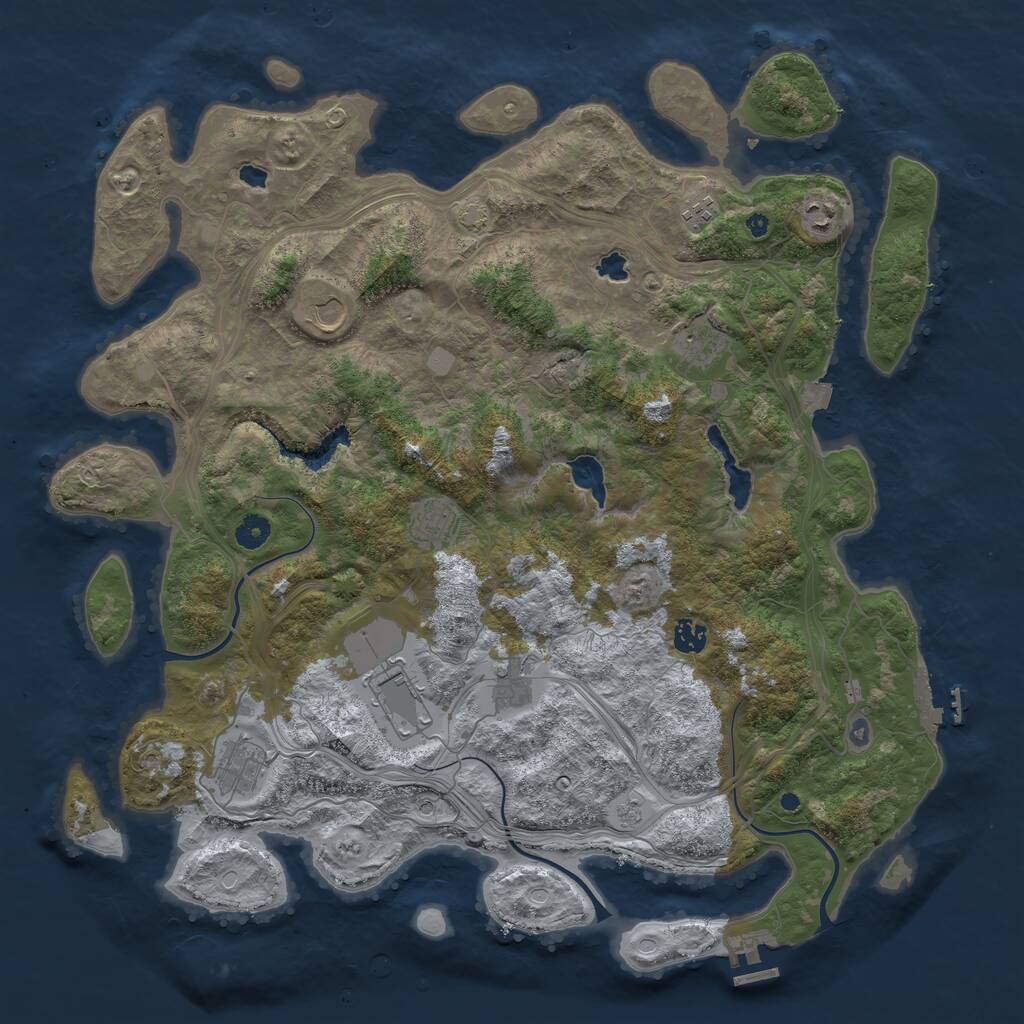 Rust Map: Procedural Map, Size: 4500, Seed: 5922792, 15 Monuments