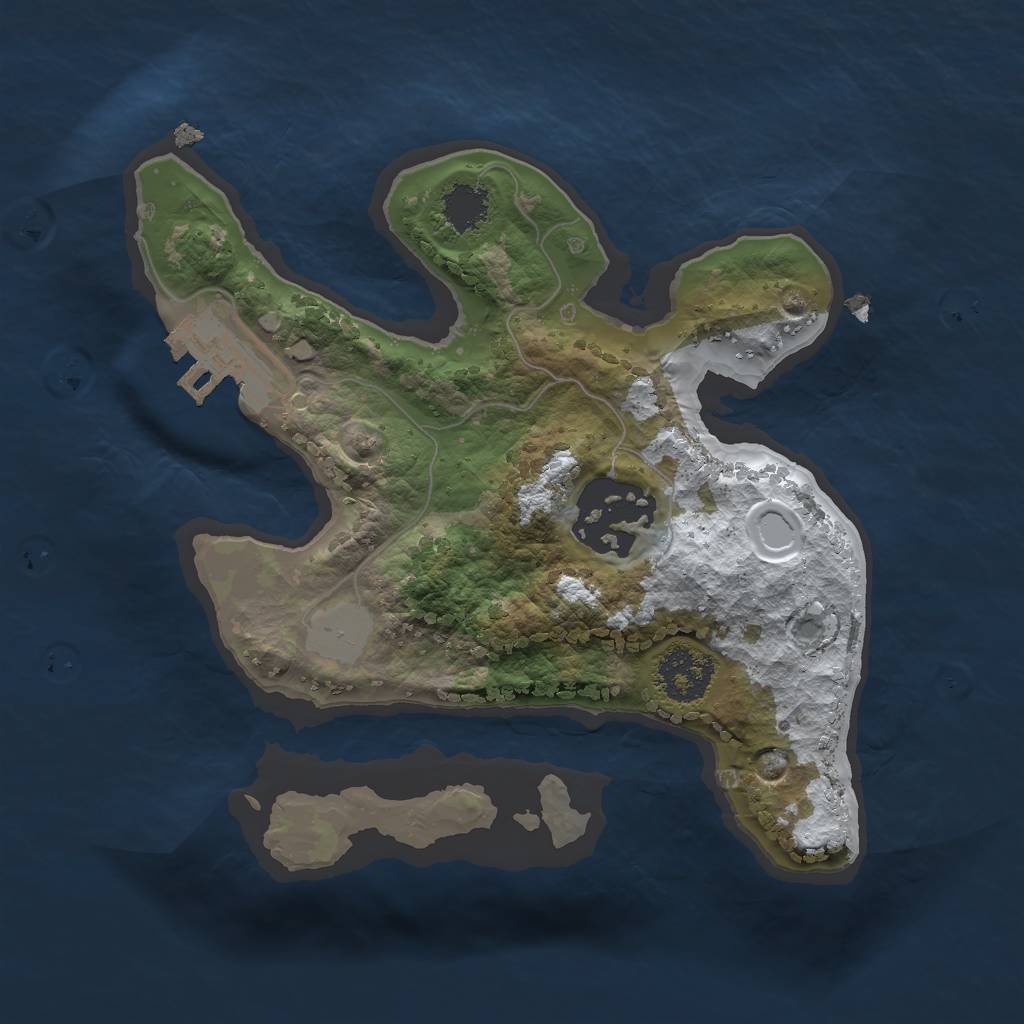 Rust Map: Procedural Map, Size: 1900, Seed: 2057278123, 7 Monuments
