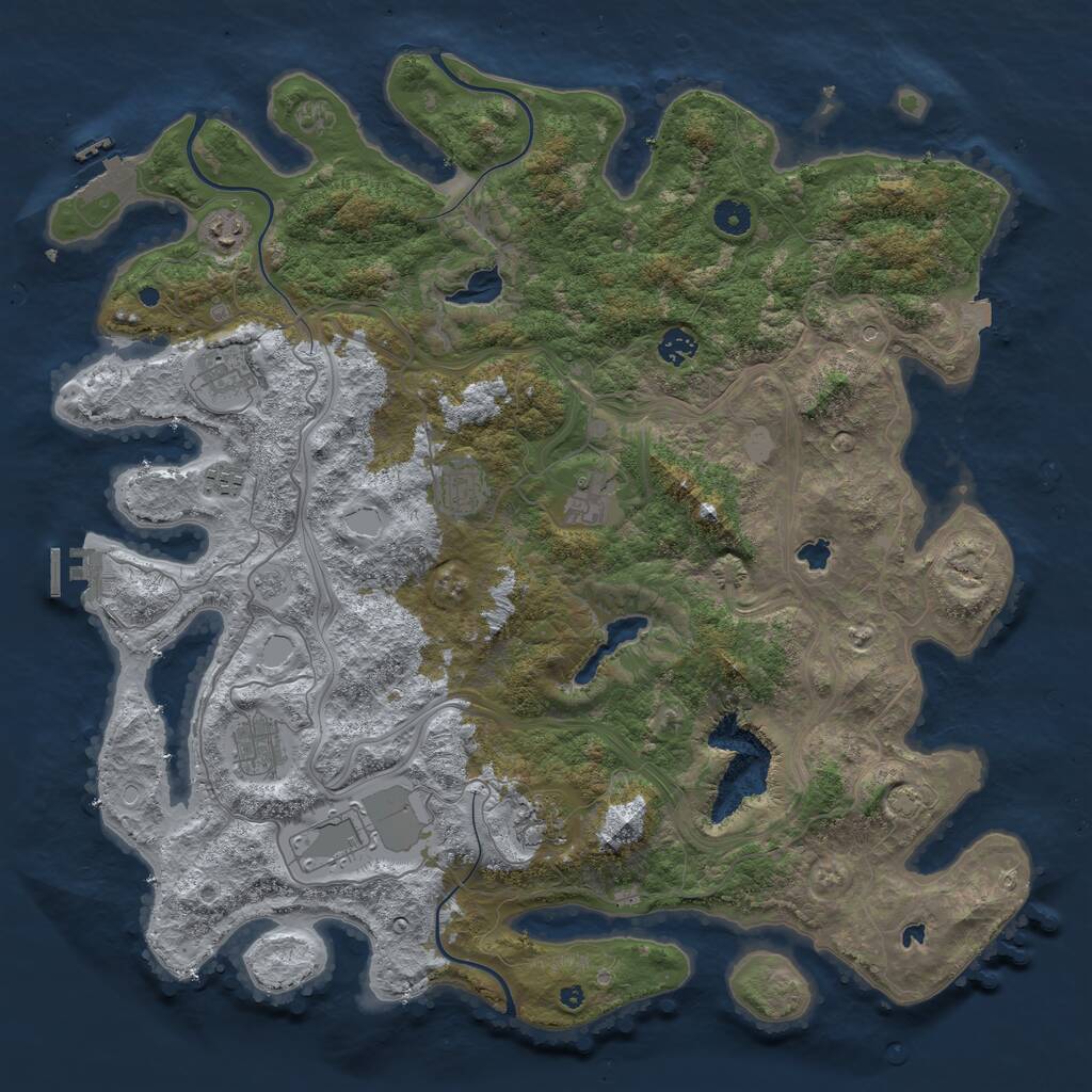 Rust Map: Procedural Map, Size: 4500, Seed: 969914, 15 Monuments