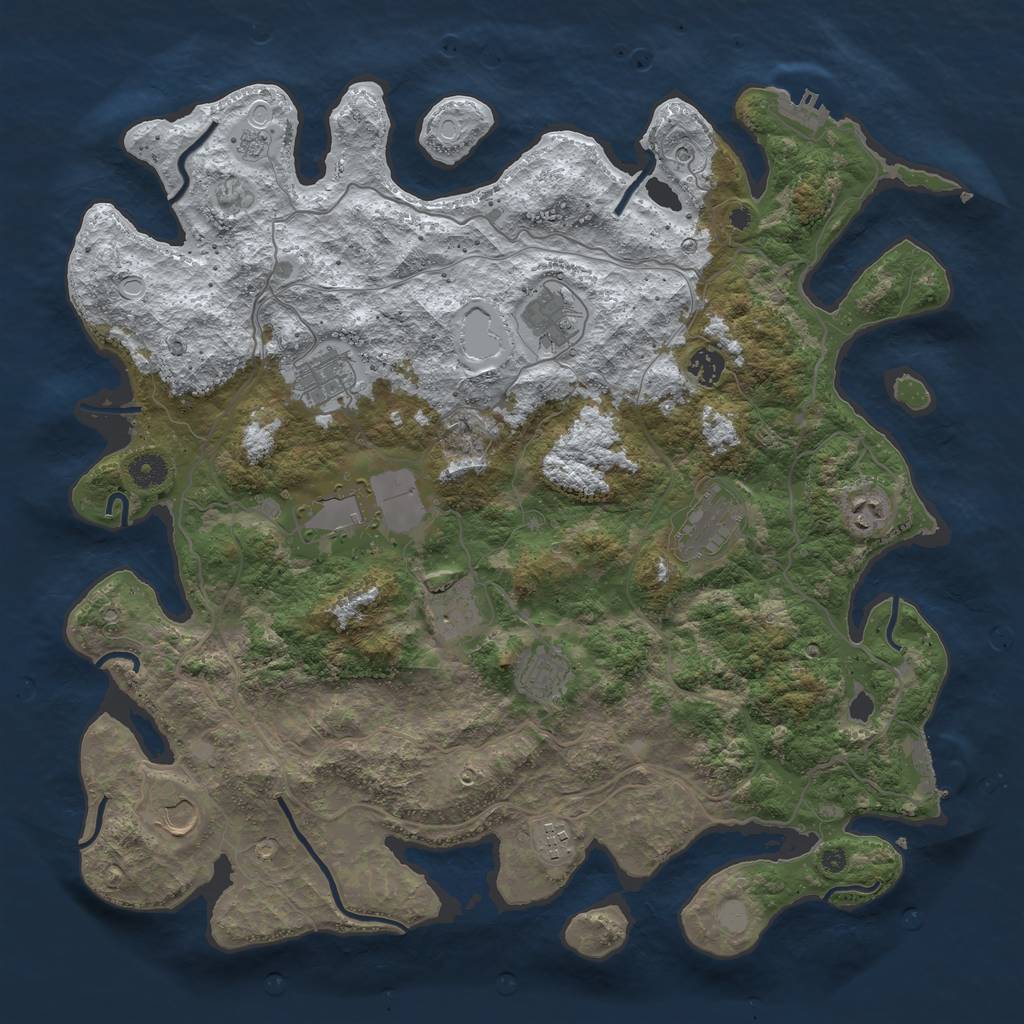 Rust Map: Procedural Map, Size: 4250, Seed: 260422, 19 Monuments