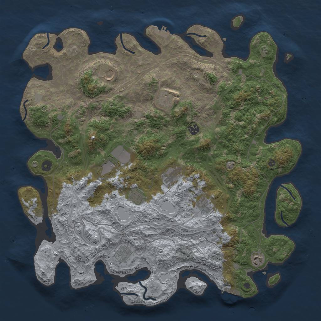 Rust Map: Procedural Map, Size: 4500, Seed: 26145, 19 Monuments