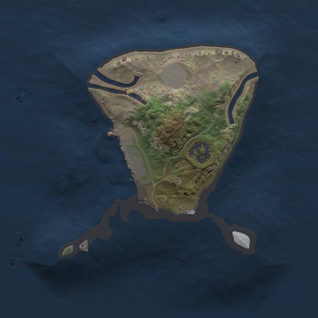 Rust Map: Procedural Map, Size: 1500, Seed: 2384, 5 Monuments