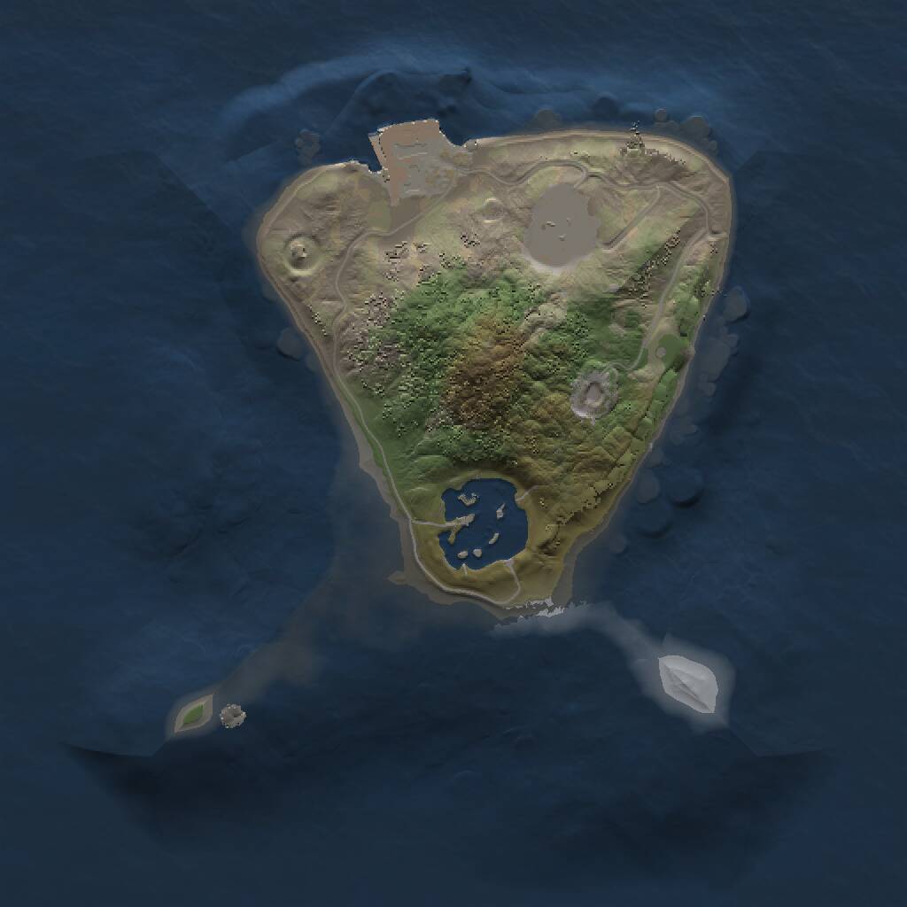 Rust Map: Procedural Map, Size: 1500, Seed: 2384, 2 Monuments