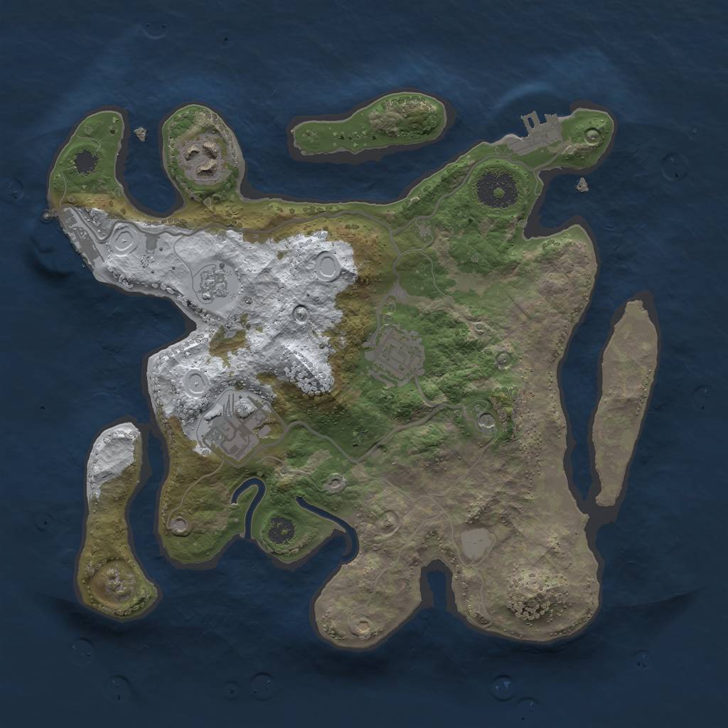 Rust Map: Procedural Map, Size: 2800, Seed: 871218474, 12 Monuments