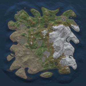 Thumbnail Rust Map: Procedural Map, Size: 3500, Seed: 690420, 19 Monuments